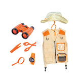 Maxbell Outdoor Exploration Set Cargo Vest and Hat and Accessories for Children Kids Orange