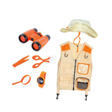 Maxbell Outdoor Exploration Set Cargo Vest and Hat and Accessories for Children Kids Orange