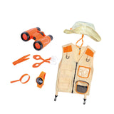 Maxbell Outdoor Exploration Set Cargo Vest and Hat and Accessories for Children Kids Orange