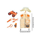 Maxbell Outdoor Exploration Set Cargo Vest and Hat and Accessories for Children Kids Orange