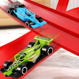 Maxbell 3.9M Flexible Ramp Track Set with 4 Alloy Cars Educational Physics Track Toy