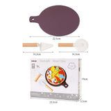 Maxbell Wooden Pizza Set Sharing Role Play Cutting Play Food Toy Window Display Gift