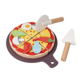 Maxbell Wooden Pizza Set Sharing Role Play Cutting Play Food Toy Window Display Gift