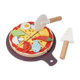 Maxbell Wooden Pizza Set Sharing Role Play Cutting Play Food Toy Window Display Gift