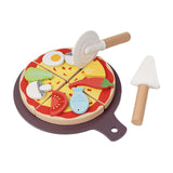 Maxbell Wooden Pizza Set Sharing Role Play Cutting Play Food Toy Window Display Gift