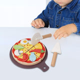 Maxbell Wooden Pizza Set Sharing Role Play Cutting Play Food Toy Window Display Gift