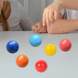 Maxbell 6 Pieces Wooden Rainbow Balls Colorful Counting Toys for Children Boys Girls