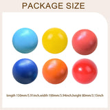 Maxbell 6 Pieces Wooden Rainbow Balls Colorful Counting Toys for Children Boys Girls