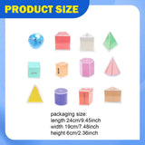 Maxbell 12 Pieces Geometric Shapes Early Math Manipulative and Geometry Set for Kids