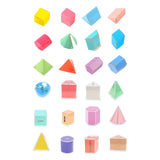 Maxbell 24 Pieces Geometric Shapes Early Math Manipulative and Geometry Set for Kids