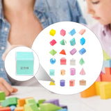 Maxbell 24 Pieces Geometric Shapes Early Math Manipulative and Geometry Set for Kids
