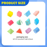 Maxbell 24 Pieces Geometric Shapes Early Math Manipulative and Geometry Set for Kids