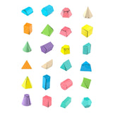 Maxbell 24 Pieces Geometric Shapes Math Manipulative for Kindergarten Home Preschool