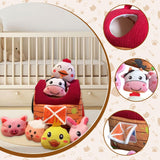 Maxbell Stuffed Farm Animals Gifts Cartoon Sensory Toys for Boys Girls Children Kids Style A