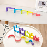 Maxbell Wooden Rainbow Stacking Toy Building Blocks for Children Toddlers Boys Girls