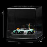Maxbell 1/64 Model Car Display Case Decorative DIY Micro Photography Prop Dust Cover with Figurine
