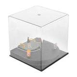 Maxbell 1/64 Model Car Display Case Decorative DIY Micro Photography Prop Dust Cover with Figurine