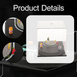 Maxbell 1/64 Model Car Display Case Decorative DIY Micro Photography Prop Dust Cover with Figurine