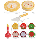 Maxbell Pretend Play Food Fake Cake Model Wood Birthday Gift for Children Boys Girls