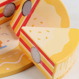 Maxbell Pretend Play Food Fake Cake Model Wood Birthday Gift for Children Boys Girls