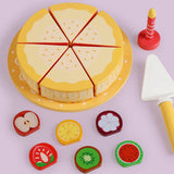 Maxbell Pretend Play Food Fake Cake Model Wood Birthday Gift for Children Boys Girls