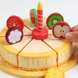 Maxbell Pretend Play Food Fake Cake Model Wood Birthday Gift for Children Boys Girls