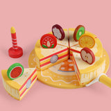 Maxbell Pretend Play Food Fake Cake Model Wood Birthday Gift for Children Boys Girls