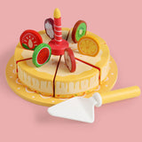 Maxbell Pretend Play Food Fake Cake Model Wood Birthday Gift for Children Boys Girls