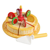 Maxbell Pretend Play Food Fake Cake Model Wood Birthday Gift for Children Boys Girls