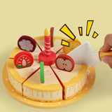 Maxbell Pretend Play Food Fake Cake Model Wood Birthday Gift for Children Boys Girls