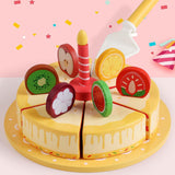 Maxbell Pretend Play Food Fake Cake Model Wood Birthday Gift for Children Boys Girls