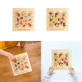 Maxbell Wooden Puzzle for Toddlers Early Education Enlightenment Learning Travel Toy Animal