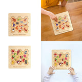 Maxbell Wooden Puzzle for Toddlers Early Education Enlightenment Learning Travel Toy Animal