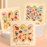 Maxbell Wooden Puzzle for Toddlers Early Education Enlightenment Learning Travel Toy Animal