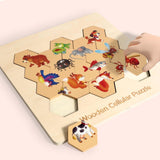 Maxbell Wooden Puzzle for Toddlers Early Education Enlightenment Learning Travel Toy Animal