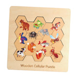 Maxbell Wooden Puzzle for Toddlers Early Education Enlightenment Learning Travel Toy Animal