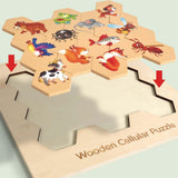 Maxbell Wooden Puzzle for Toddlers Early Education Enlightenment Learning Travel Toy Animal