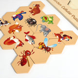 Maxbell Wooden Puzzle for Toddlers Early Education Enlightenment Learning Travel Toy Animal