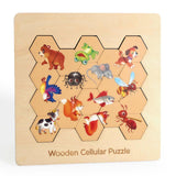 Maxbell Wooden Puzzle for Toddlers Early Education Enlightenment Learning Travel Toy Animal