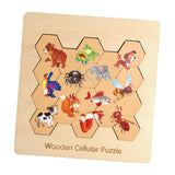 Maxbell Wooden Puzzle for Toddlers Early Education Enlightenment Learning Travel Toy Animal