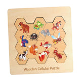 Maxbell Wooden Puzzle for Toddlers Early Education Enlightenment Learning Travel Toy Animal