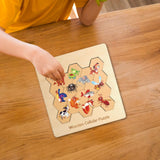 Maxbell Wooden Puzzle for Toddlers Early Education Enlightenment Learning Travel Toy Animal