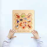 Maxbell Wooden Puzzle for Toddlers Early Education Enlightenment Learning Travel Toy Animal