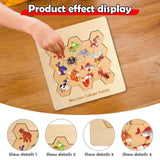 Maxbell Wooden Puzzle for Toddlers Early Education Enlightenment Learning Travel Toy Animal