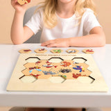 Maxbell Wooden Puzzle for Toddlers Early Education Enlightenment Learning Travel Toy Animal
