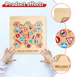Maxbell Wooden Puzzle for Toddlers Game Early Education Gift for Boys Girls for Kids