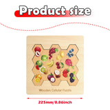 Maxbell Wooden Puzzle for Toddlers Early Education Enlightenment Learning Travel Toy Fruit