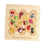 Maxbell Wooden Puzzle for Toddlers Early Education Enlightenment Learning Travel Toy Fruit