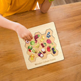 Maxbell Wooden Puzzle for Toddlers Early Education Enlightenment Learning Travel Toy Fruit