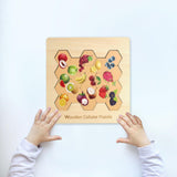 Maxbell Wooden Puzzle for Toddlers Early Education Enlightenment Learning Travel Toy Fruit